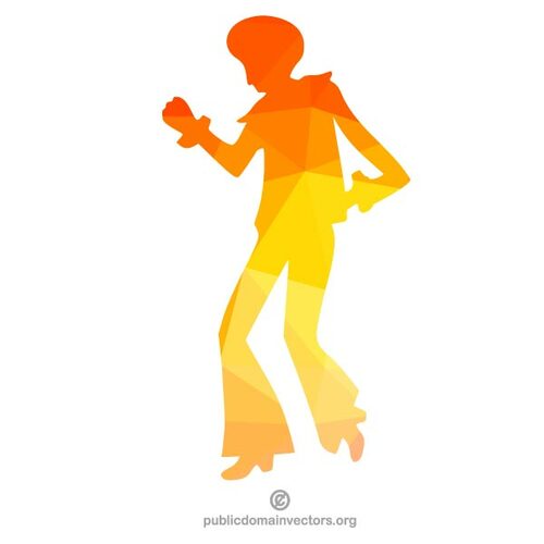 Silhouette of a disco dancer