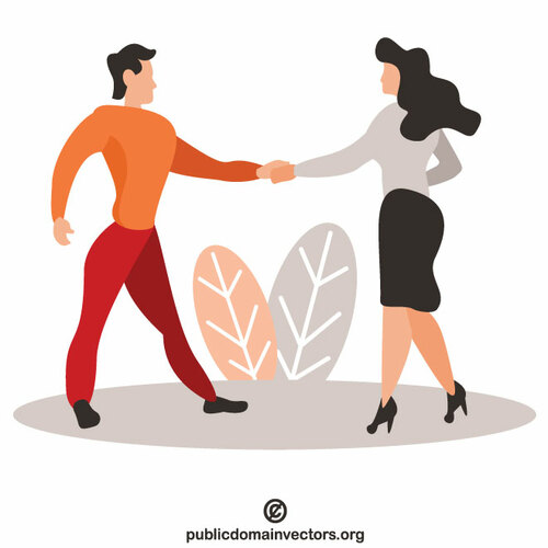 Mężczyzna i kobieta tańczą na podłodze