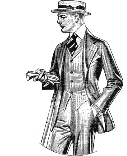 Vector illustration of dapper gentleman