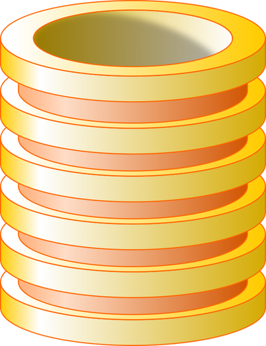 Yellow vector image of database