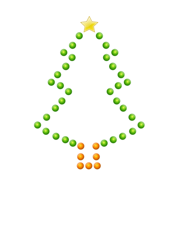 Christmas Tree in Lights Vector