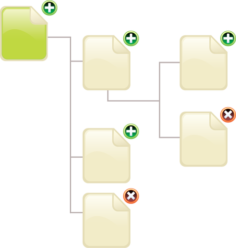 Gráficos vetoriais de ícones da arquitetura de informação