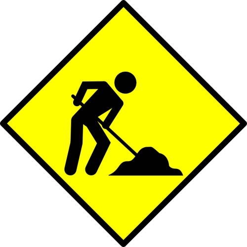 Onder constructie vector pictogram