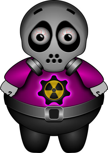 Vector illustration of nuclear man