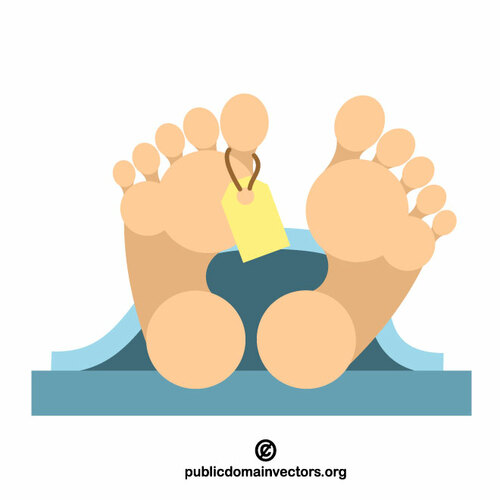 Dead body vector image