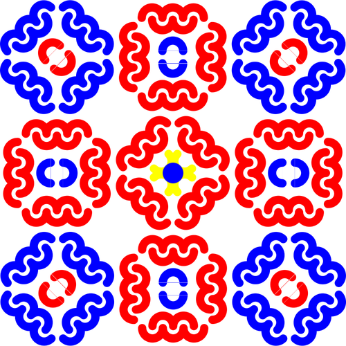 Vectorafbeeldingen van swirly tegel patroon