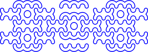 블루 라인 소용돌이 장식 패턴 벡터 그래픽