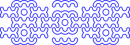 Vectorafbeeldingen van blauwe lijn swirly decoratie patroon