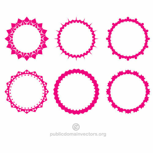 Decorative circles vector pack