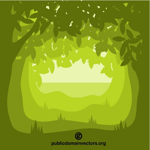 Deep forest vector clip art