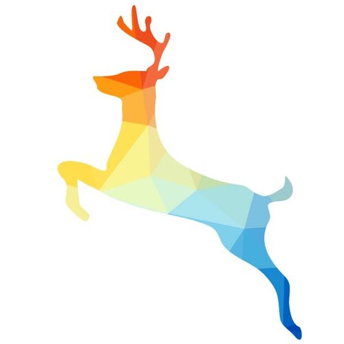 Silhouette de couleur de cerf