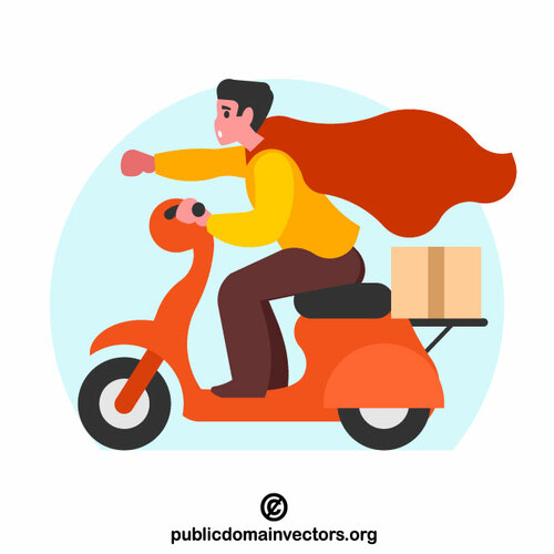 Delivery man superhero