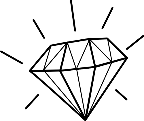 Illustration of shiny diamond