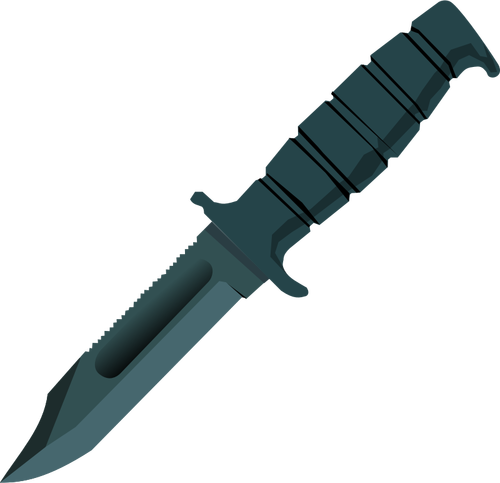 Нож с резиновой ручкой векторной графики