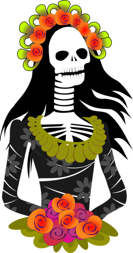 Silhouette vector image of Calavera