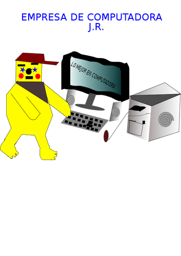 Broken computer vector drawing