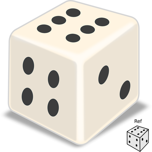 Vector illustration of shiny dice