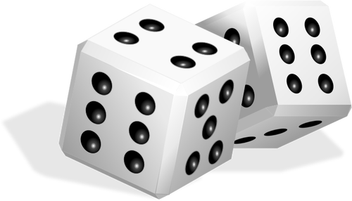 Vector clip art of game playing dice