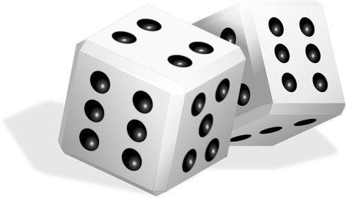 Vector clip art of game playing dice