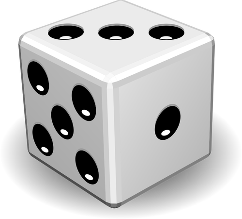 Vector image of game dice close-up