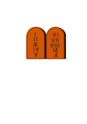 Ten Commandments vector clip art