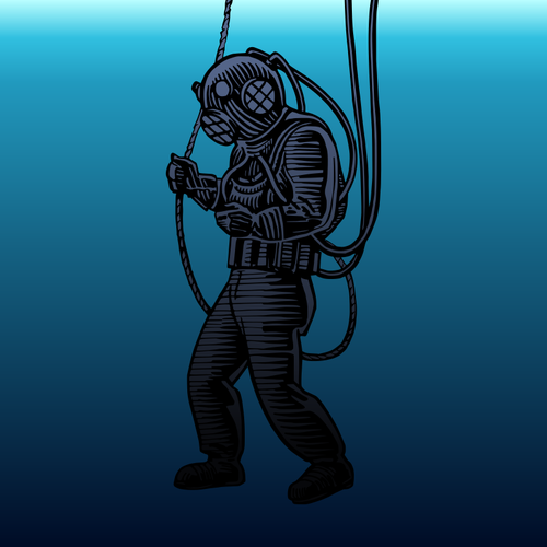 Diver in water