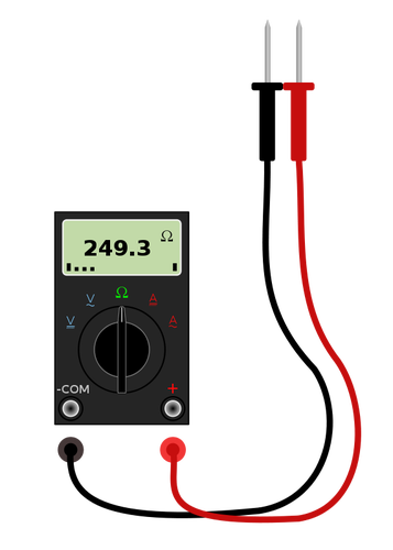 Digitale multimeter vector afbeelding