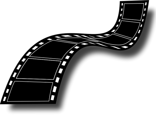 Mustavalkoinen filminauhan vektorikuva