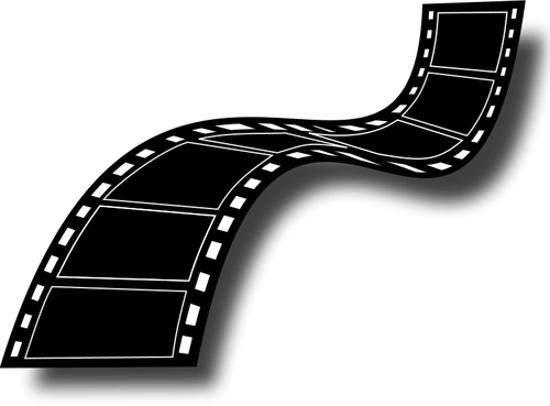 Black and white film strip vector image