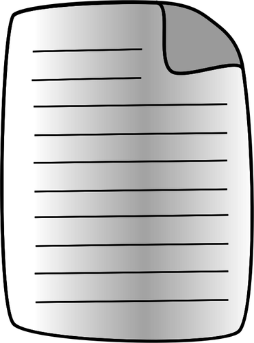 Векторная иллюстрация линованной бумаги с закругленными углами знак