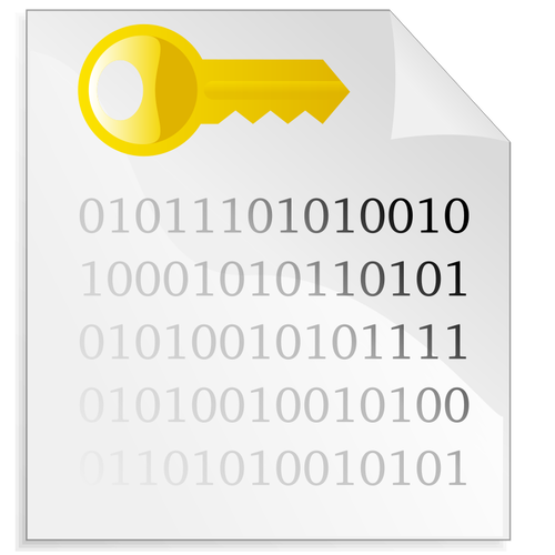 Image de vecteur icône fichier crypté