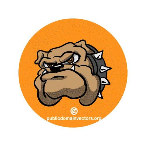 Vector image of a bulldog