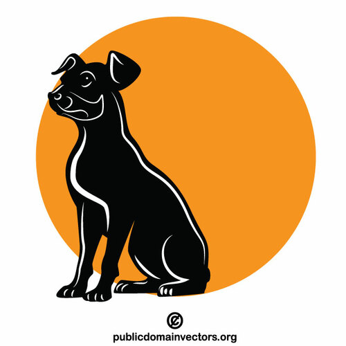 Puppy vector silhouet