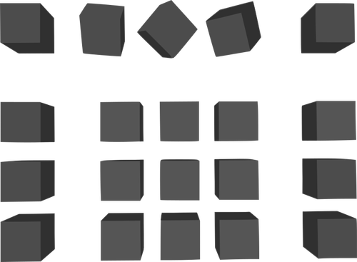 Cubos gris simple