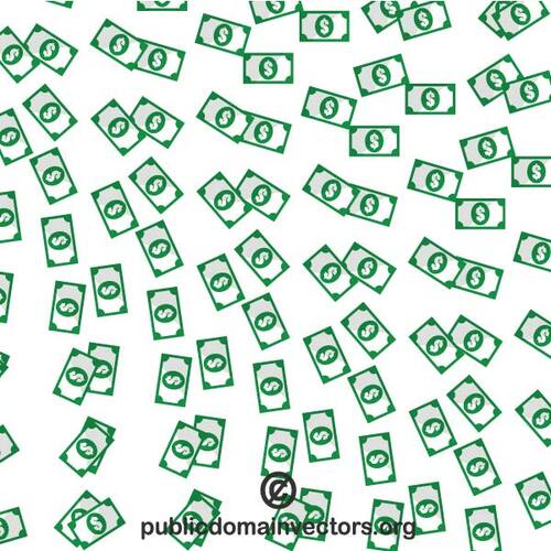 Dollar bills vector pattern