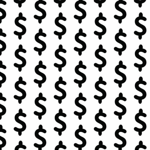 Dollar sign seamless pattern