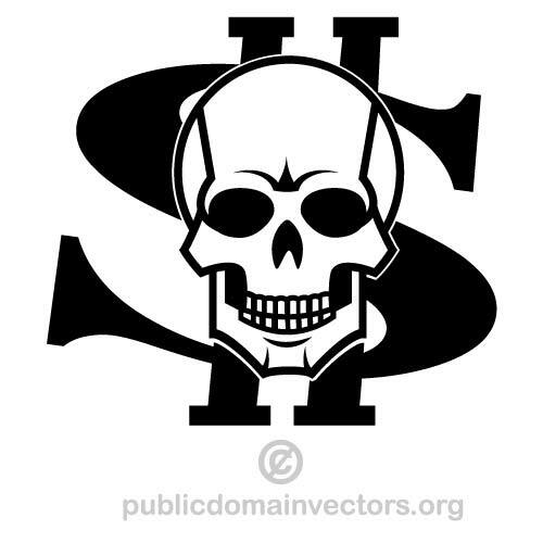 Dollar and skull vector graphics