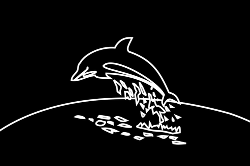 שחור-לבן של דולפין