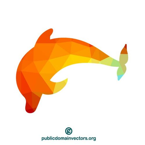 Vector de silueta delfin