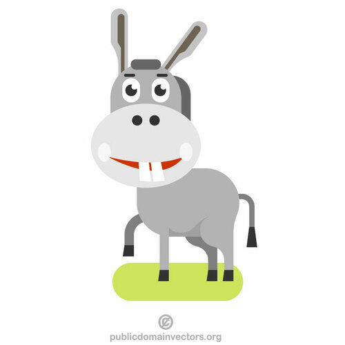 Donkey cartoon vector graphics | Public domain vectors