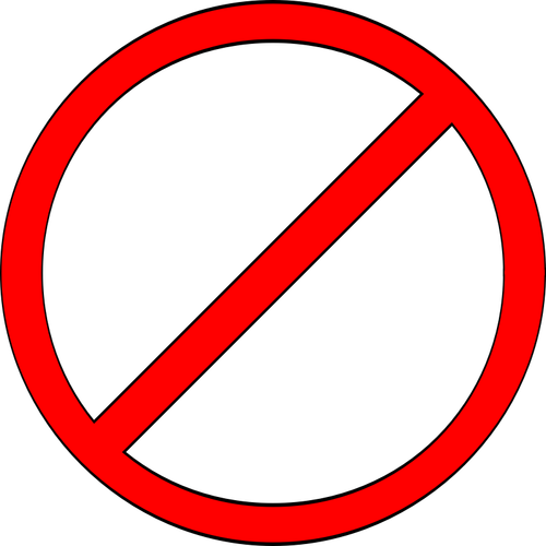 Do Not sign vector clip art