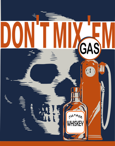 Plakát bezpečnostní plyn a alkohol