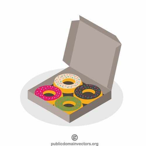 Donuts in einer box