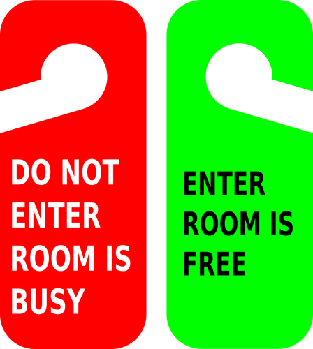 Hotel hanging signs