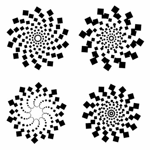 Padrões circulares retrô