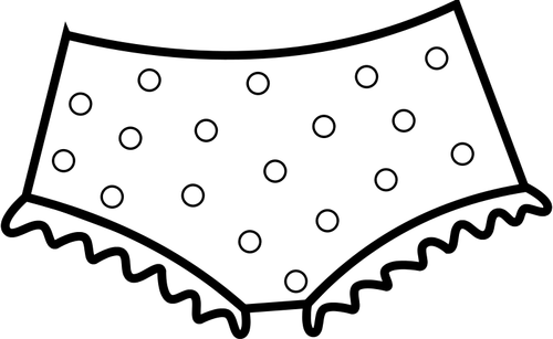 Black and white dotted panties vector image