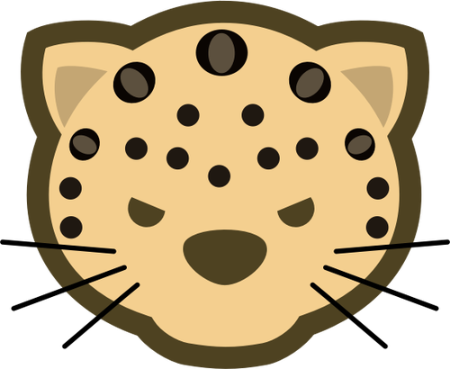 Japon Dou Shou Qi leopar vector küçük resim