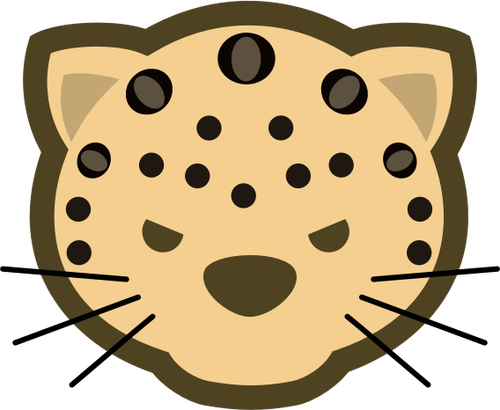 Arte japonés Dou Shou Qi leopardo vector clip