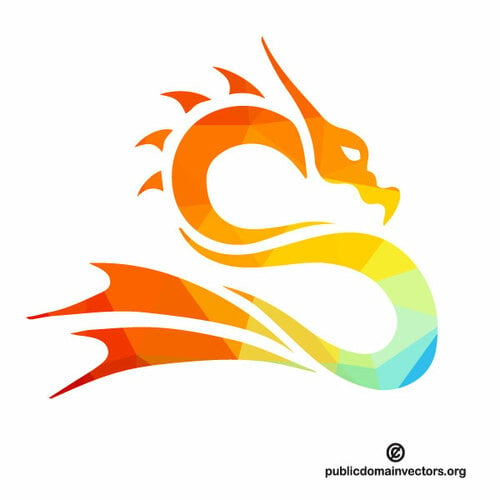 Silhouette de dragon oriental