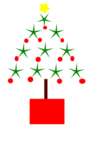 Vettoriale semplice albero di Natale